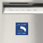 Navy Costa Rica Hochzeit Speichern Sie die Datumsk Magnet (In Situ (Geschirrspüler))