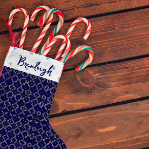 Navy CottageCore Custom Christmas Strumpf Kleiner Weihnachtsstrumpf
