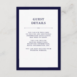 Navy Couture | Elegante Gastdetails Begleitkarte