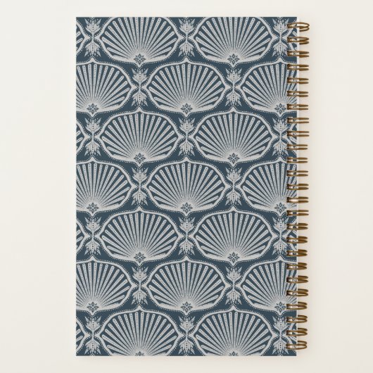 Navy & Cream | Deco Fans Personalized Notizblock (Rückseite)