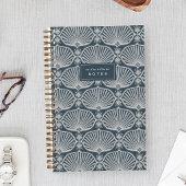 Navy & Cream | Deco Fans Personalized Notizblock