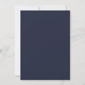 Navy Cream Rebenhochzeit Einladung (Rückseite)