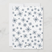 Navy Curry Frame Snowflake Foto Feiertagskarte (Rückseite)