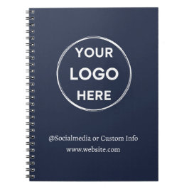 Navy Custom Logo Modernes Minimalistisches Busines Notizblock