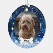 Navy Custom Pet Puppy Dog Foto Keramik Ornament (Links)