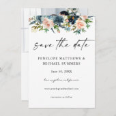 Navy D Blue & Pink Save the Date Foto V2 (Vorne/Hinten)