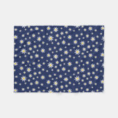 Navy Daisy Fleece Blanket (Vorderseite (Horizontal))