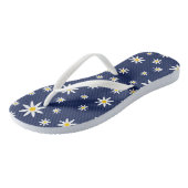 Navy Daisy Flip Flops Badesandalen (Schrägansicht)