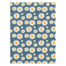 Navy Daisy Floral Bohemisch Botanisches Muster