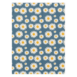 Navy Daisy Floral Bohemisch Botanisches Muster Tischdecke