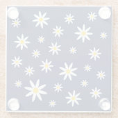 Navy Daisy Glass Untersetzer (Rückseite)