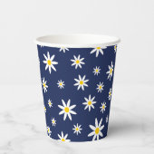 Navy Daisy Paper Cups Pappbecher (Rückseite)