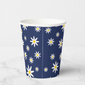 Navy Daisy Paper Cups Pappbecher (Rechts)