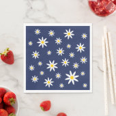 Navy Daisy Paper Napkins Serviette (Beispiel)