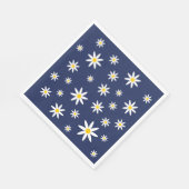 Navy Daisy Paper Napkins Serviette (Ecke)