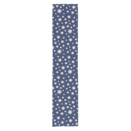 Navy Daisy Table Runner Kurzer Tischläufer (Vorderseite)
