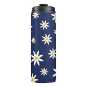 Navy Daisy Thermal Tumbler Thermosbecher (Vorderseite)