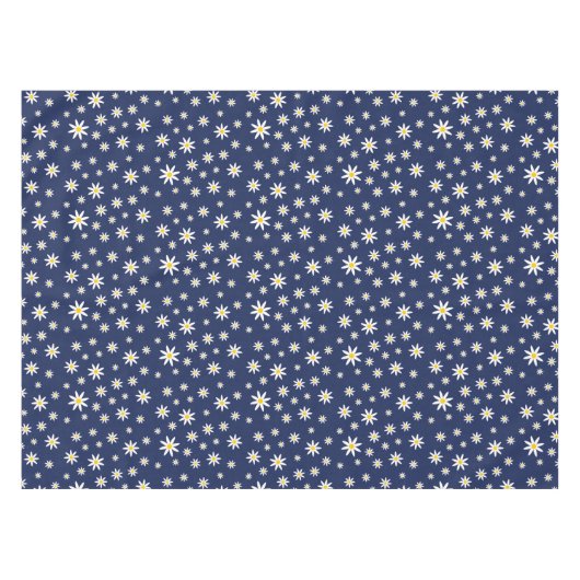 Navy Daisy Tischdecke (Vorderseite (Horizontal))