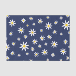 Navy Daisy Tissue Paper Seidenpapier
