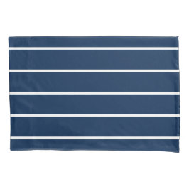 Navy Dark Blue Stripes Pillowcase Kissenbezug