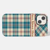 Navy Deep Red Beige Karo iPhone 6 Xtreme Case Hülle (Rückseite (Horizontal))