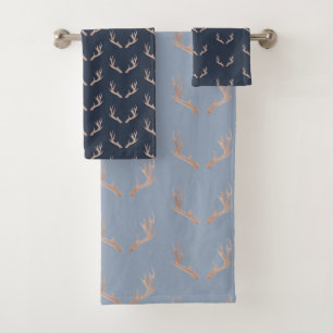 Navy Deer antler Bad Set