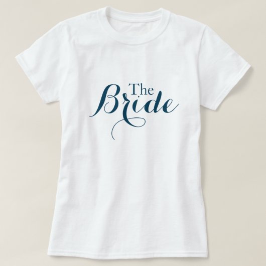Navy der T - Shirt der Braut (Design vorne)