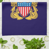 Navy Design Geschirrtuch (Gefaltet)