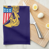 Navy Design Geschirrtuch (Viertel Falte)