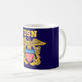Navy Design Kaffeetasse (VorderseiteRechts)