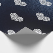 NAVY DIAMOND ELEGANT BIRTHDAY WEDING WRAP GESCHENKPAPIER (Ecke)
