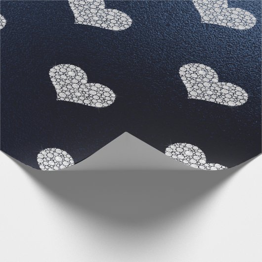 NAVY DIAMOND ELEGANT BIRTHDAY WEDING WRAP GESCHENKPAPIER (Ecke)