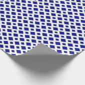 Navy Diamonds in Weiß Geschenkpapier (Ecke)