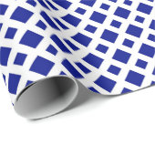 Navy Diamonds in Weiß Geschenkpapier (Rolleneckpunkt)