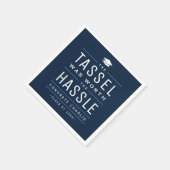 Navy die Tassel war den schweren Abschluss wert Serviette (Ecke)