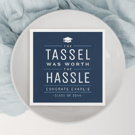 Navy die Tassel war den schweren Abschluss wert Serviette