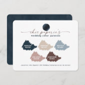 Navy & Dusty Blue Bold Color Palette Card (Vorne/Hinten)