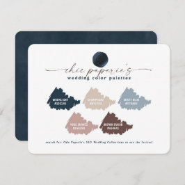 Navy & Dusty Blue Bold Color Palette Card