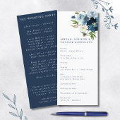 Navy & Dusty Blue Elegante Wasserfarben Programm