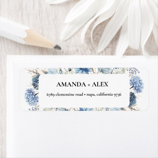 Navy Dusty Blue Floral Spring Bloom Wedding (Insitu)