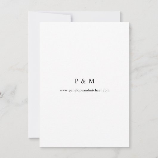 Navy Dusty Blue & Pink Floral Save the Date V2 (Rückseite)