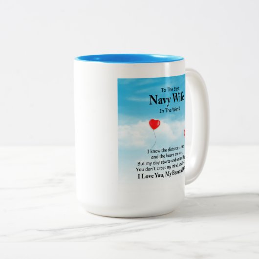 Navy Ehefrau Coffee Tasse (VorderseiteRechts)