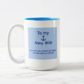 Navy Ehefrau Coffee Tasse (Links)