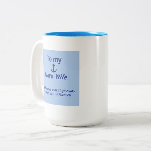 Navy Ehefrau Coffee Tasse (Vorderseite Links)