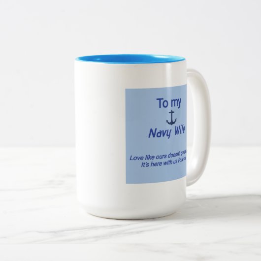Navy Ehefrau Coffee Tasse (VorderseiteRechts)