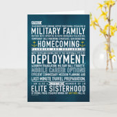 Navy-Ehefrau wird es tun - Grußkarte Karte (Gelbe Blume)