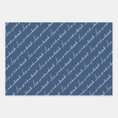 Navy Eid Mubarak Bilingual Geschenkpapier Set (Vorderseite 2)