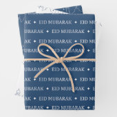 Navy Eid Mubarak Masjid Muster Geschenkpapier Set (Beispiel)