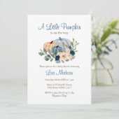 Navy ein kleiner Kürbis ist auf dem Weg Invitati Einladung (Stehend Vorderseite)