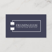 Navy, ein moderner Electrical Extension Cord Logo Visitenkarte (Vorderseite)
